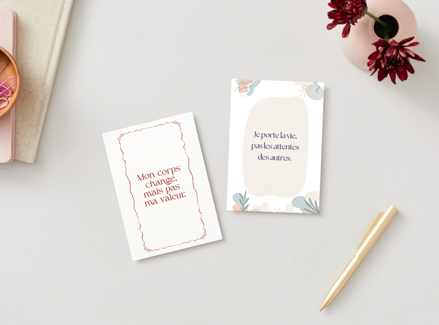 Cartes d'affirmation positives
