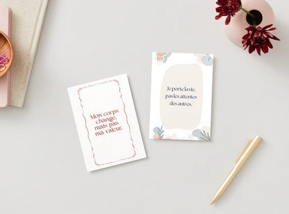 Cartes d'affirmation positives