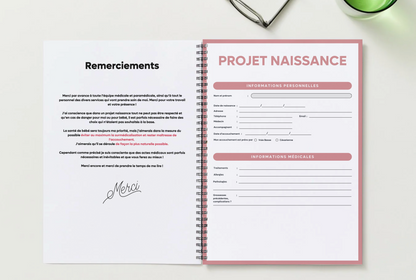 Projet de naissance modifiable sur Canva.