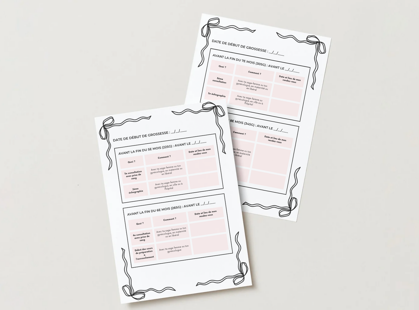 Planning de grossesse