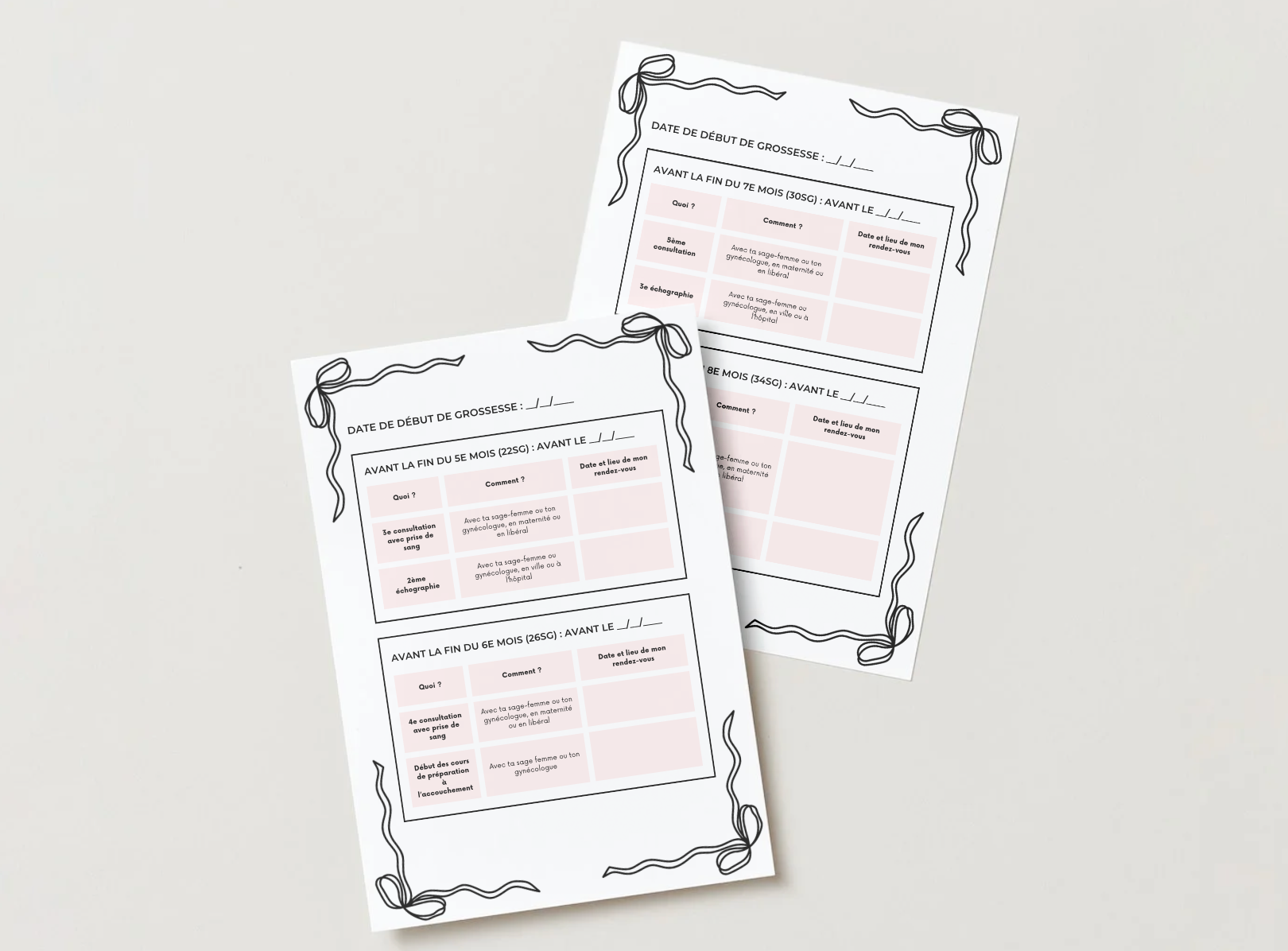 Planning de grossesse