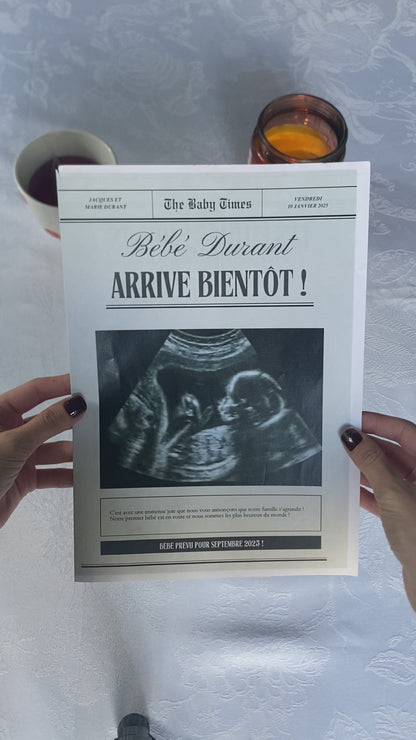 Journal d'annonce de grossesse